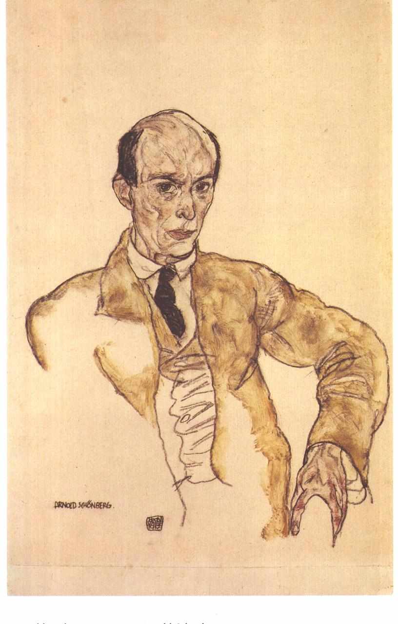 Egon Schiele, <i>Portrait d'Arnold Schönberg</i>, 1917, huile sur toile, Neue Galerie, New York